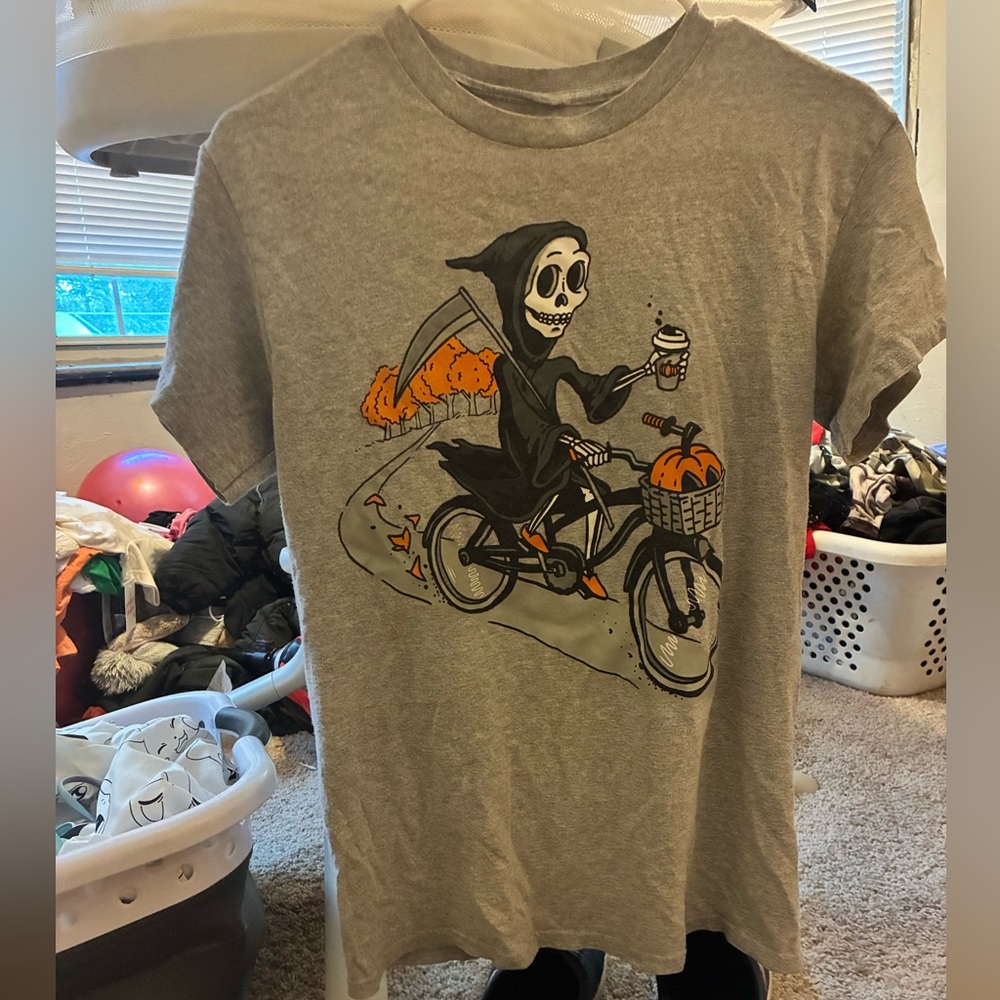 Threadless Gray Grim Reaper PSL Short Sleeve Tee